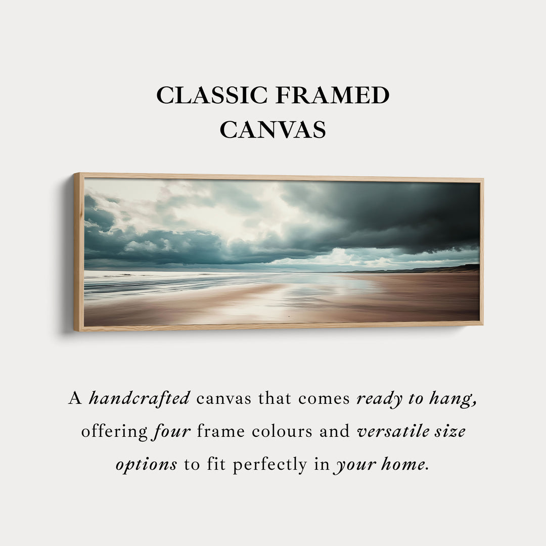 Grote panoramische strand canvas horizontale wanddecoratie