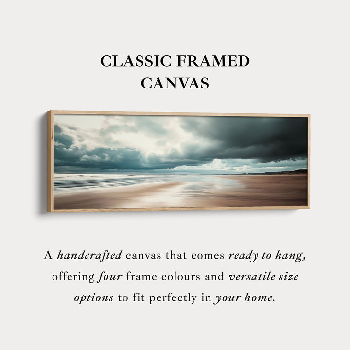 Grote panoramische strand canvas horizontale wanddecoratie