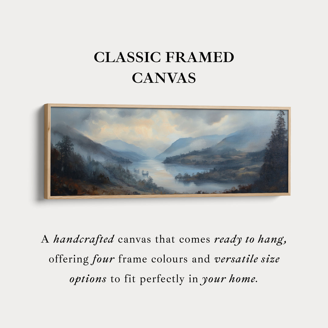 Vintage Mountain Wall Art Large Framed Picture