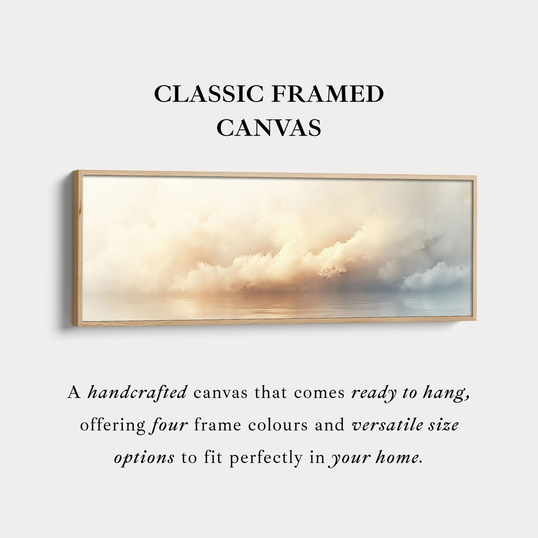 Panoramische Lange Smalle Wolken Muurkunst Grote Ingelijste Canvas