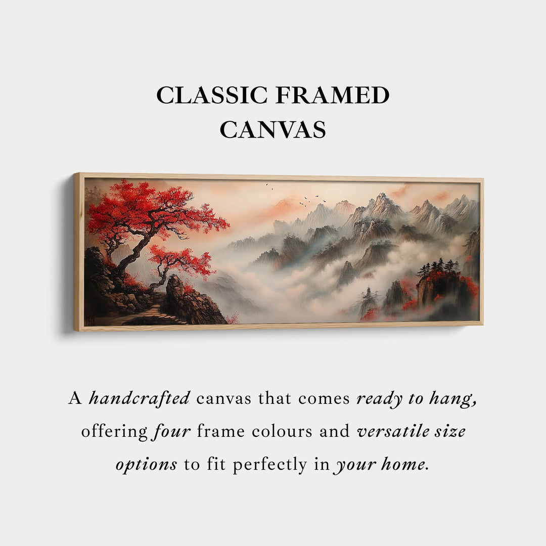 Chinees landschap panoramisch wandkunst groot ingelijst canvas