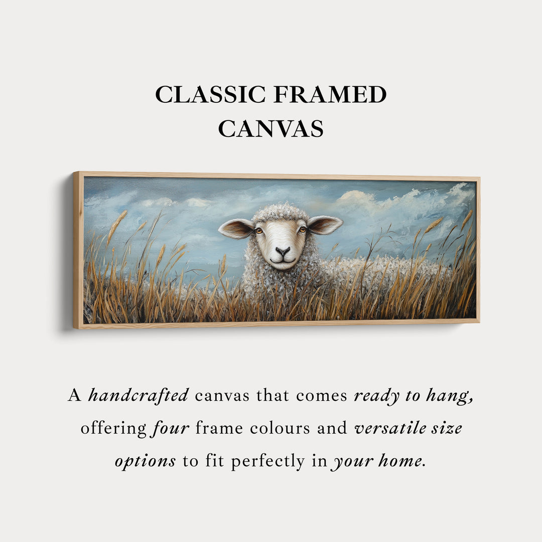 Sheep Horizontal Art Long Wall Hanging Large Canvas