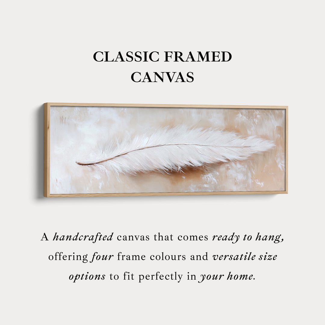 Witte Veer Panoramische Muurkunst Horizontale Grote Canvasdecoratie