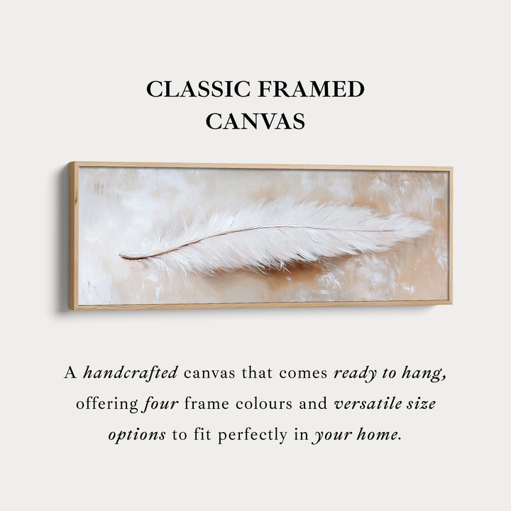 Witte Veer Panoramische Muurkunst Horizontale Grote Canvasdecoratie