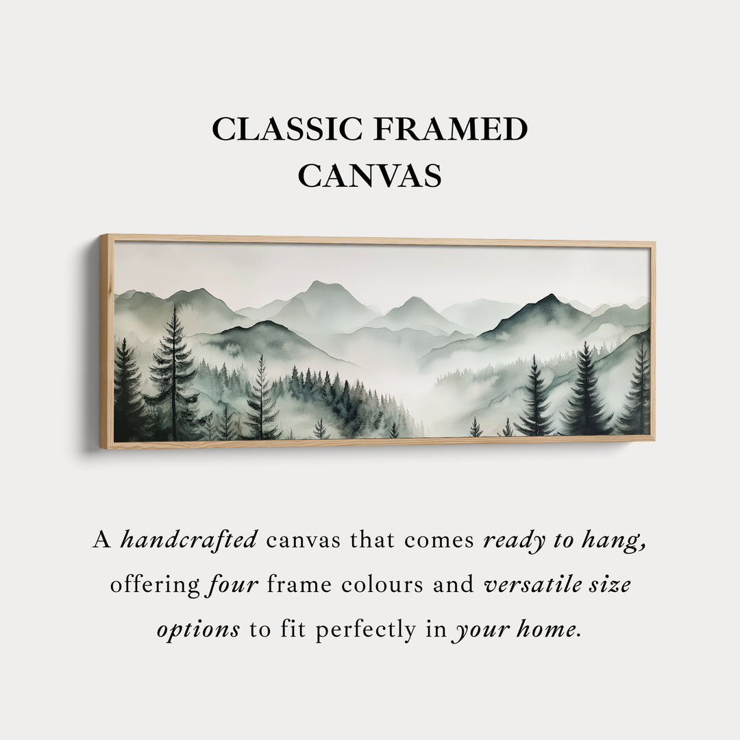 Bergen Lange Smalle Horizontale Wanddecoratie Grote Abstracte Canvas