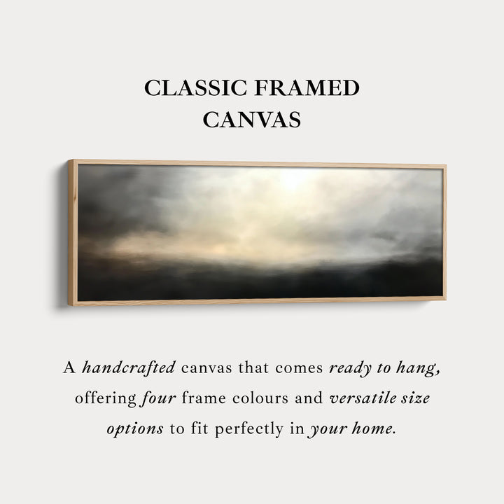 Abstract Landschap Groot Horizontaal Ingelijst Canvas Muurkunst