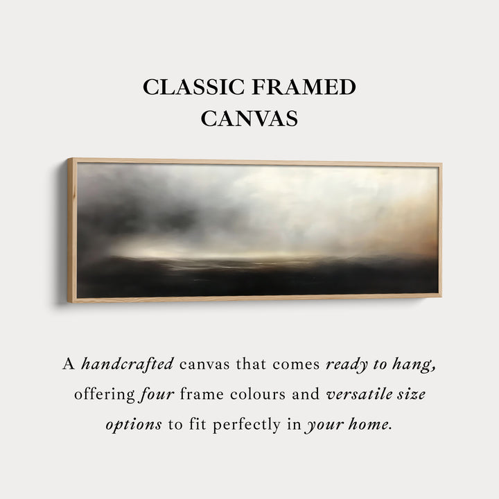 Grote Horizontale Ingelijste Canvas Muurkunst Abstracte Wolk