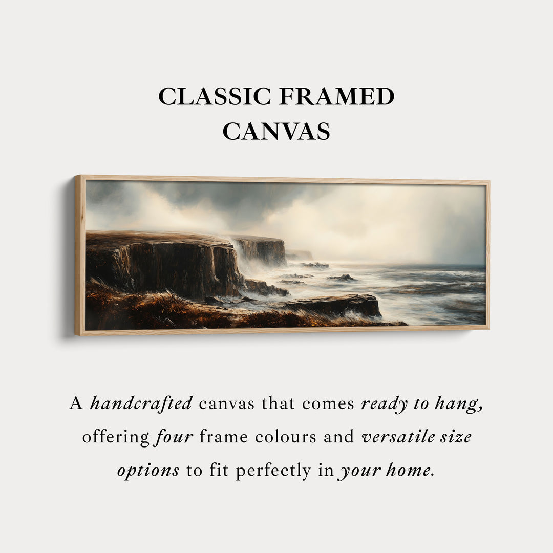 Rugged Ocean Large Long Canvas Horizontal Wall Art