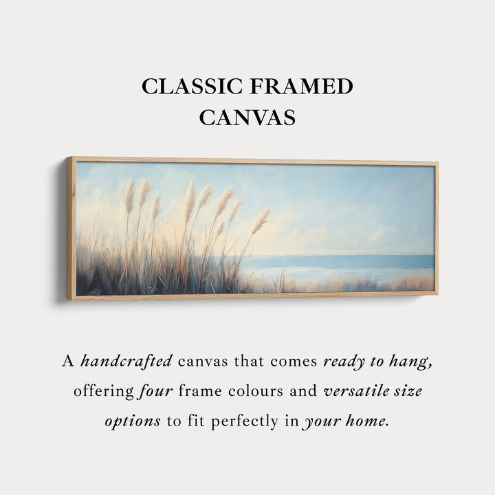 Pampasgras Grote Lange Canvas Horizontale Muurdecoratie