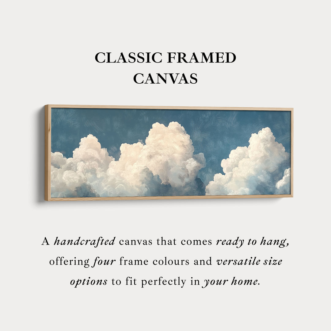 Boven Bed Cloud Muurdecoratie Lange Panoramische Muurkunst