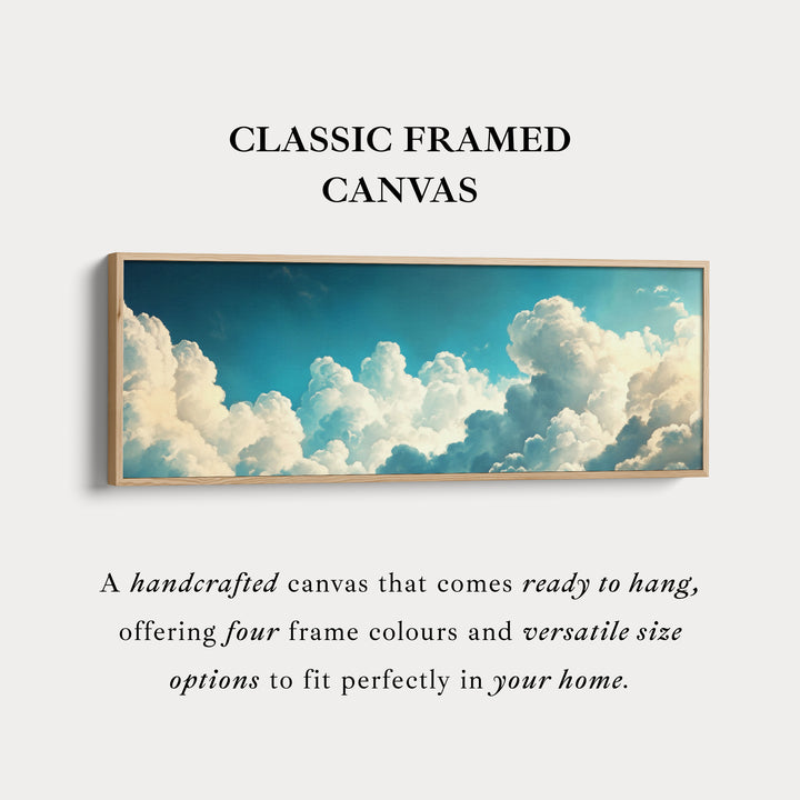 Boven Bed Cloud Wanddecoratie Panoramisch Smal Canvas