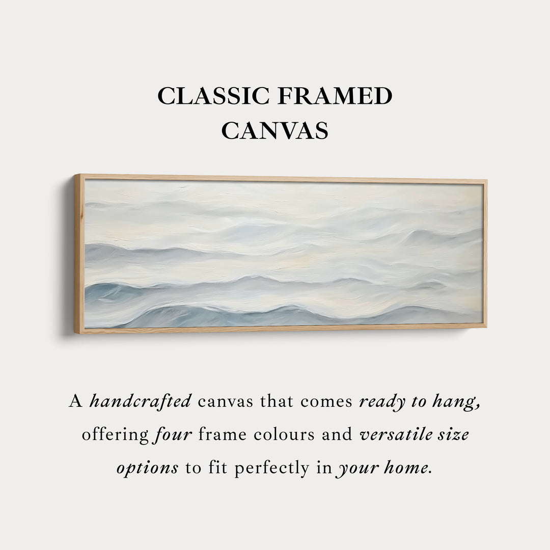 Ocean Waves Boven Bed Muurdecoratie Lange Horizontale Muurdecoratie