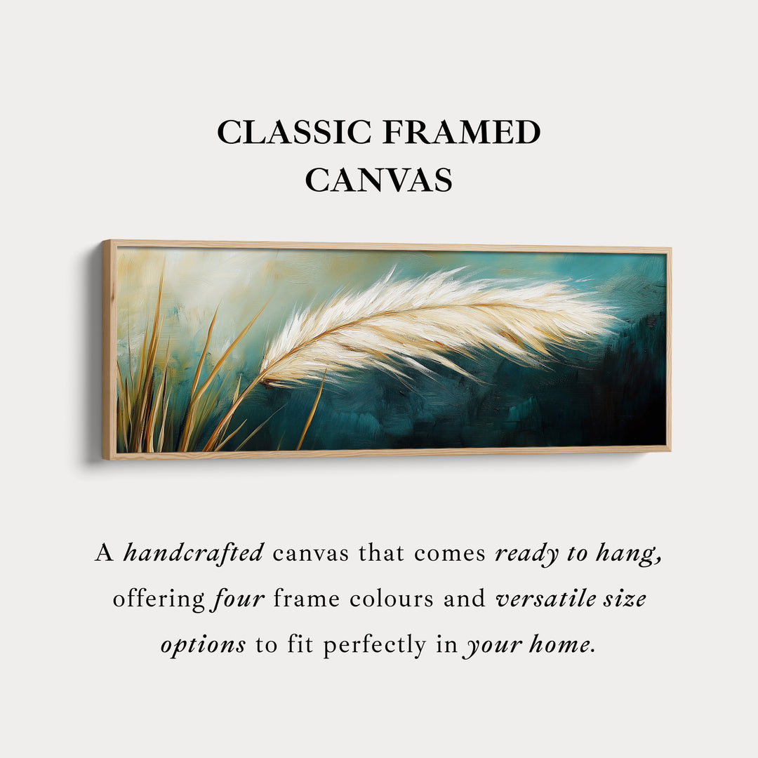 Gras Boven Bed Muurdecoratie Lange Horizontale Muurdecoratie