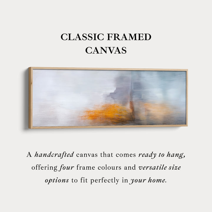 Abstracte grijze en rode panoramische grote ingelijste wanddecoratie