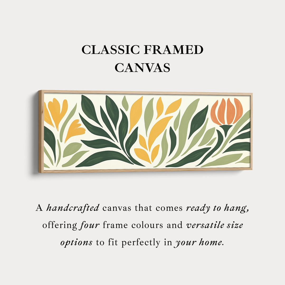 Woonkamer Horizontale Muurkunst Abstract Bloemrijk