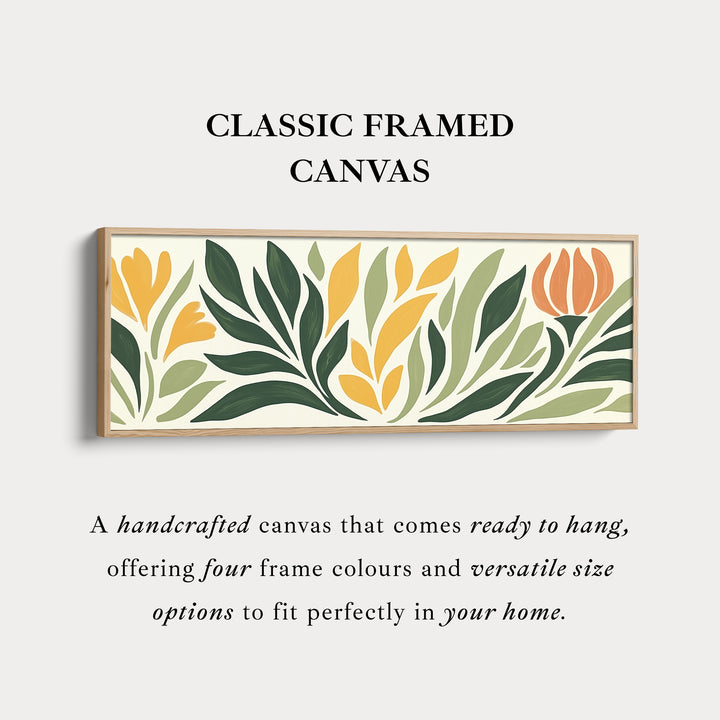 Woonkamer Horizontale Muurkunst Abstract Bloemrijk