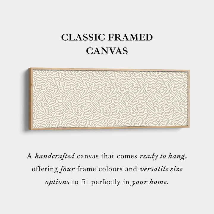Décoration murale horizontale minimaliste beige à motif organique
