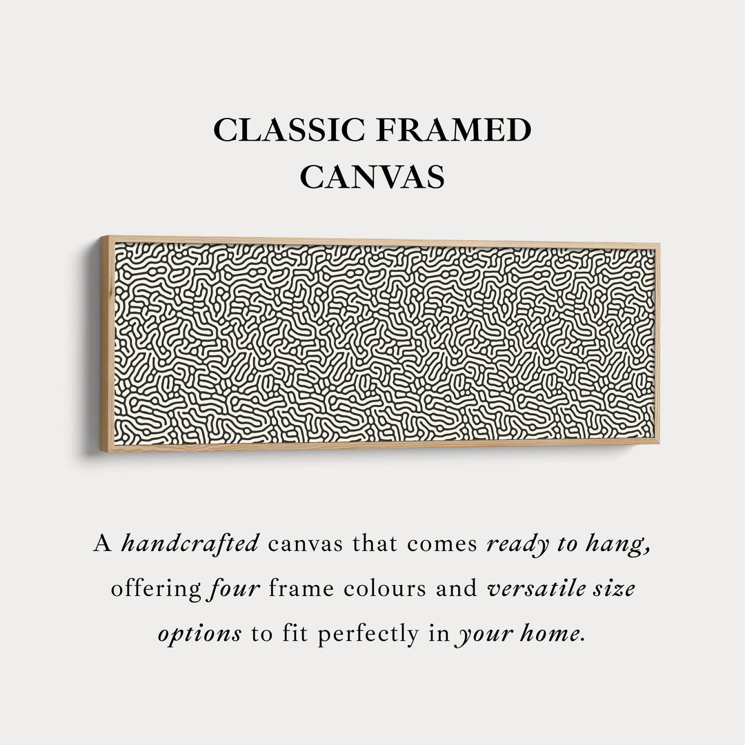 Minimalistische zwarte organische patroon horizontale wanddecoratie