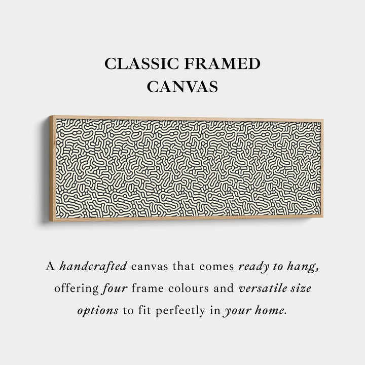 Minimalistische zwarte organische patroon horizontale wanddecoratie