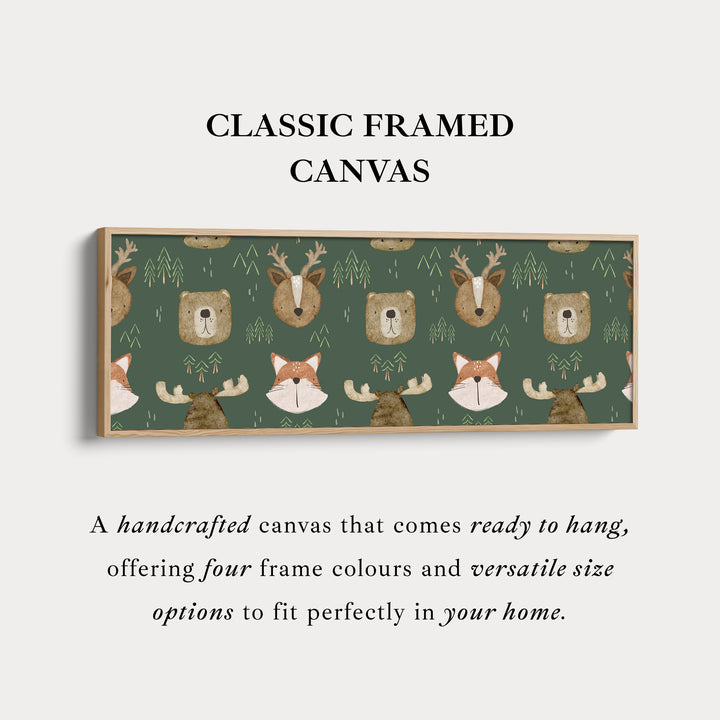 Smalle muurdecoratie voor kinderen met bosdieren