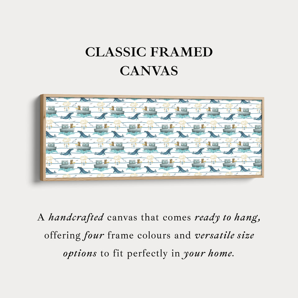 Blue Horizontal Narrow Kids Wall Decor