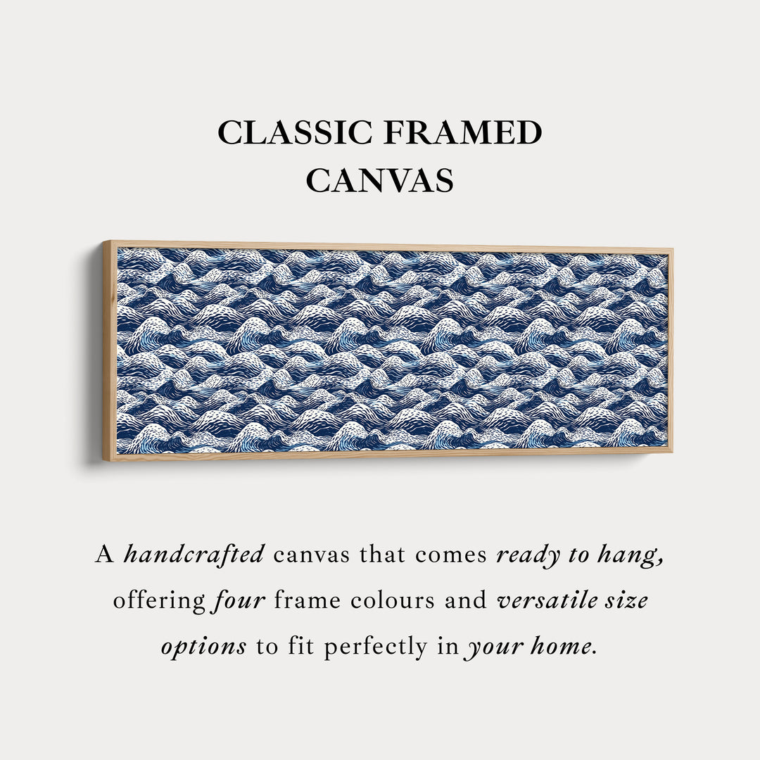 Japandi stijl golf lange smalle horizontale wanddecoratie