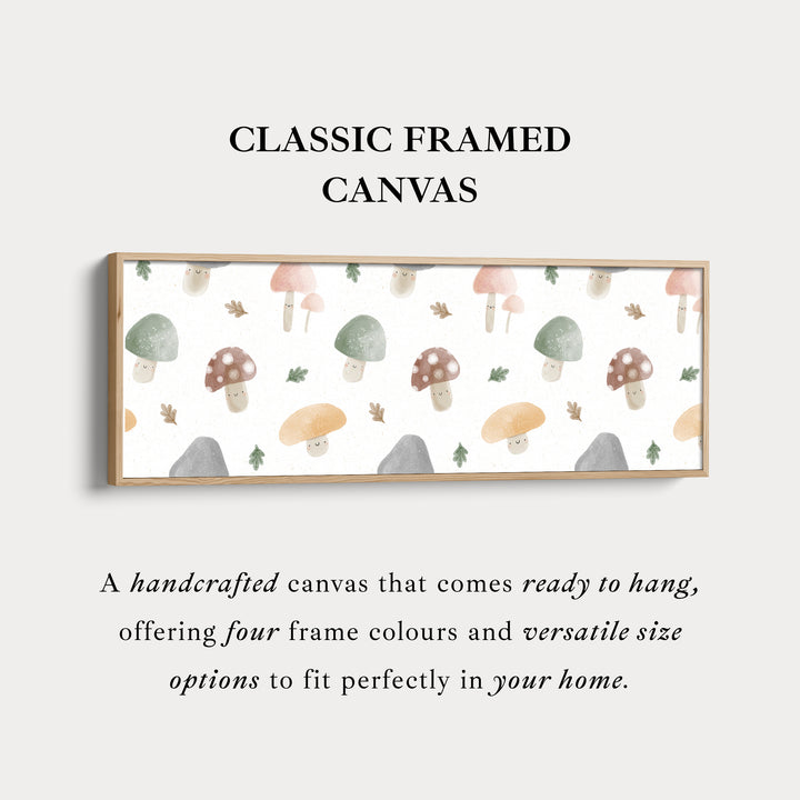 Paddenstoel Doodle Kinderkamer Smalle Muurdecoratie