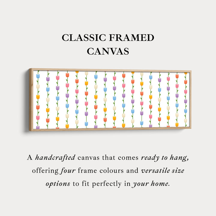 Horizontal Wall Art Colorful Tulips