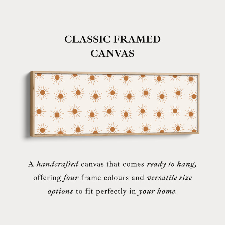 Boho minimalistische zon panoramische slanke wanddecoratie