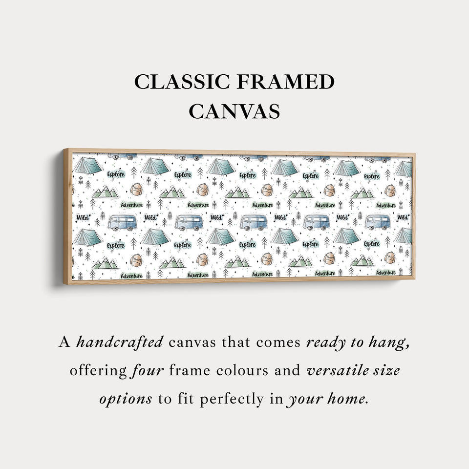Camping Abenteuer Kinderzimmer Schmaler Wandkunst