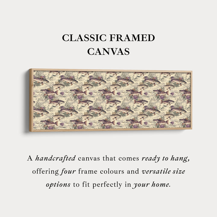Vintage Fishing Slim Panoramic Narrow Wall Art