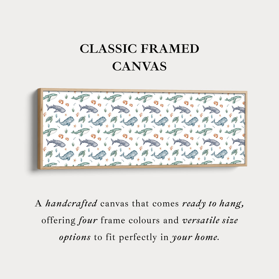 Niedliche Kinderzimmer Horizontale Wanddekoration Meerestiere