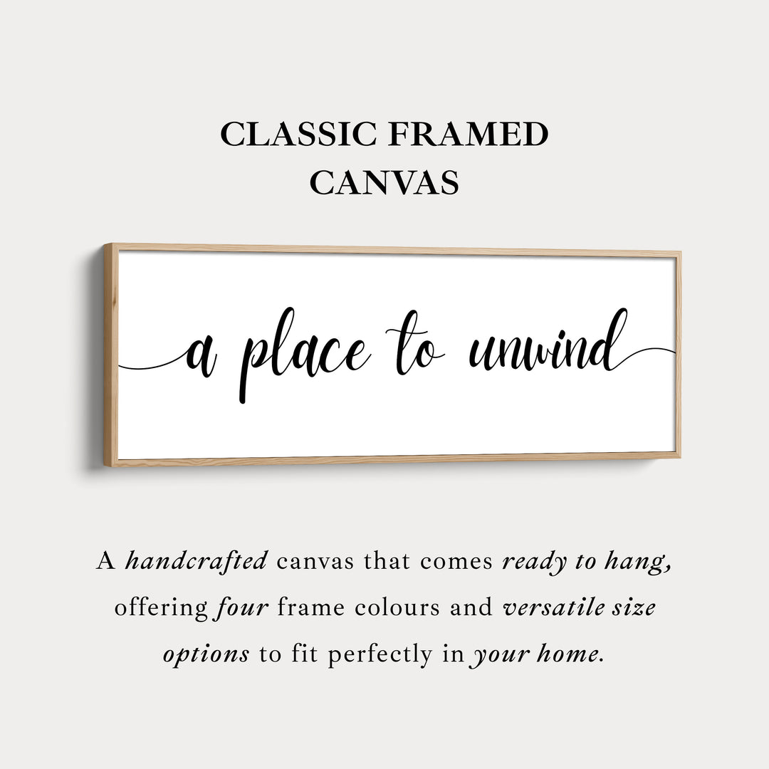 Boven het bed wanddecoratie 'Een plek om te ontspannen'