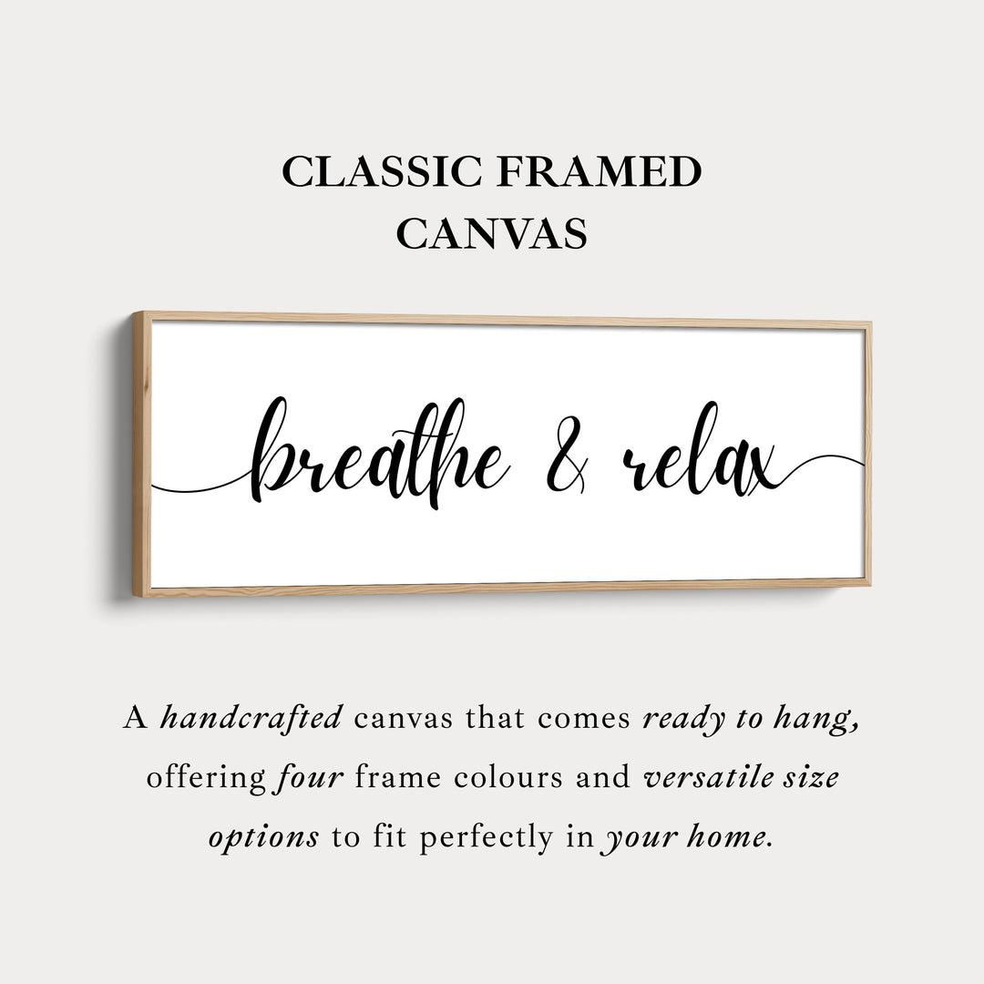 Horizontal Wide Narrow Above Bed Wall Decor Typography