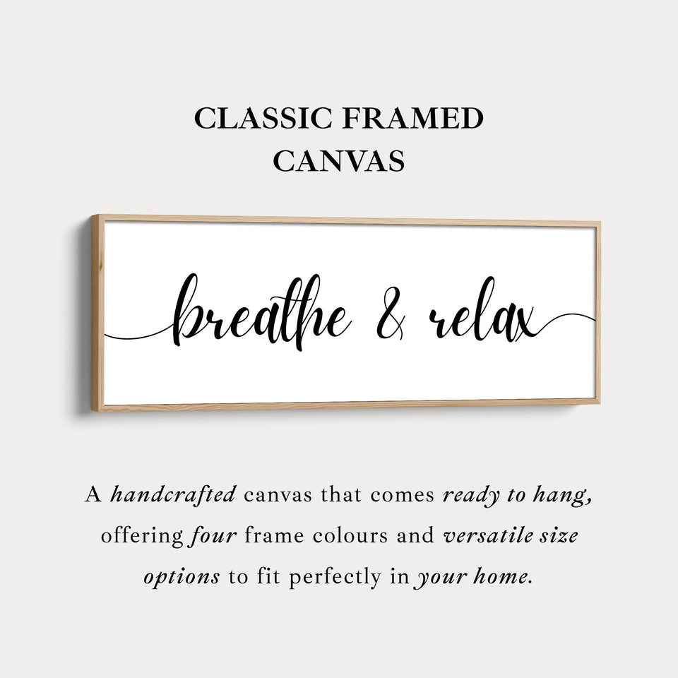 Horizontal Wide Narrow Above Bed Wall Decor Typography