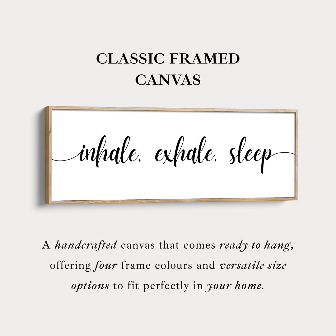 Grote Boven Bed Muurdecoratie Panoramische Kunst 'Inademen Uitademen Slapen'