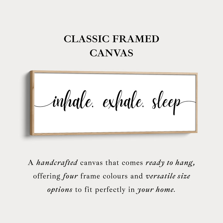 Grote Boven Bed Muurdecoratie Panoramische Kunst 'Inademen Uitademen Slapen'