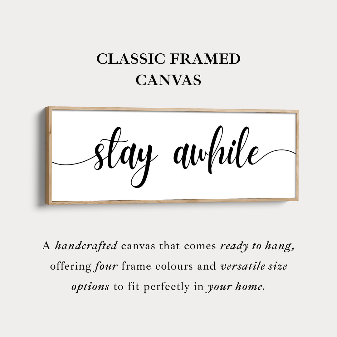 Slaapkamer Boven Bed Muurdecoratie - Blijf Even