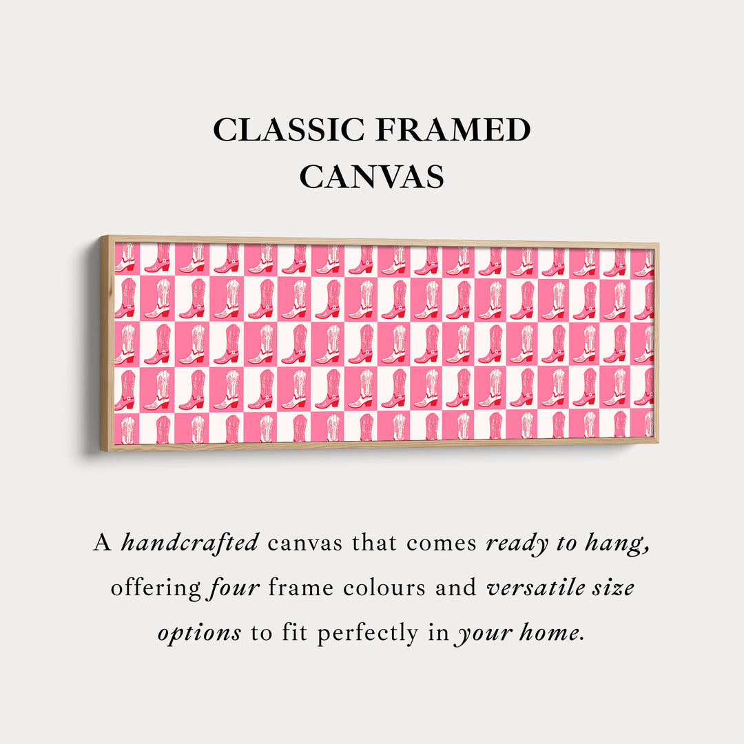 Cowgirl laarzen lange smalle wanddecoratie