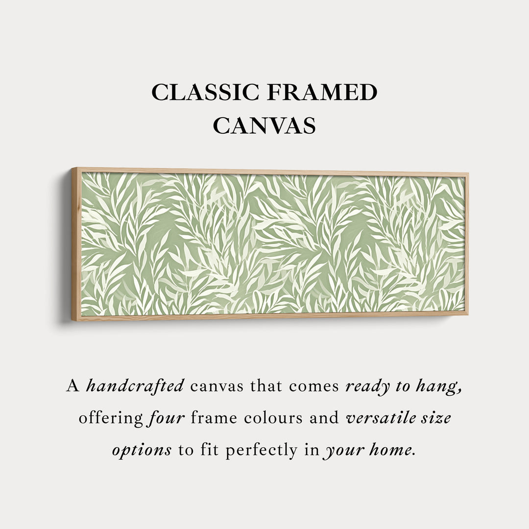 Saliegroene wilgenbladeren verticale lange wanddecoratie