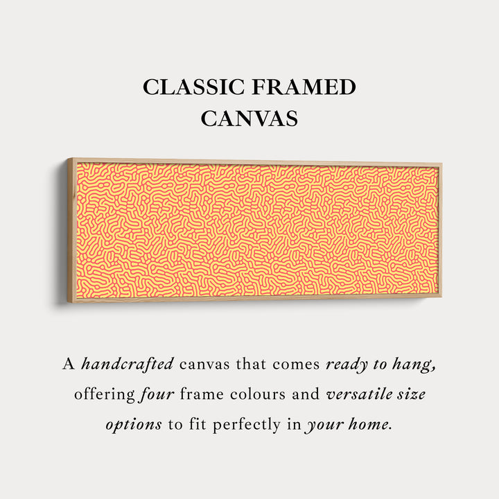 Yellow & Red Geometric Organic Pattern Horizontal Wall Art