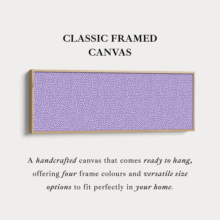 Paarse Organische Patroon Horizontale Lange Wanddecoratie