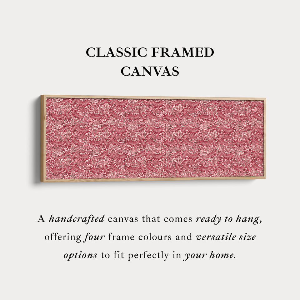 Horizontal Narrow Wall Decor William Morris Red Larkspur