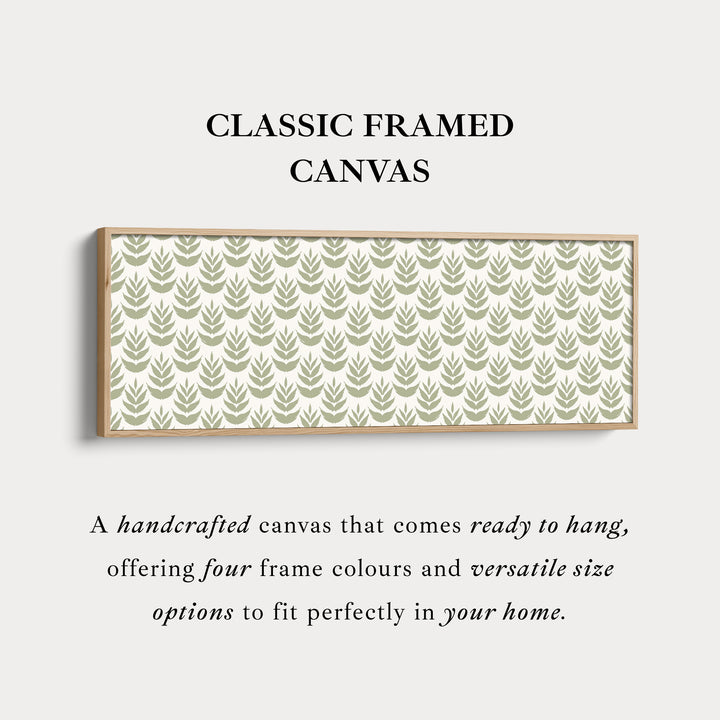 Lange smalle wanddecoratie groene boho bladeren