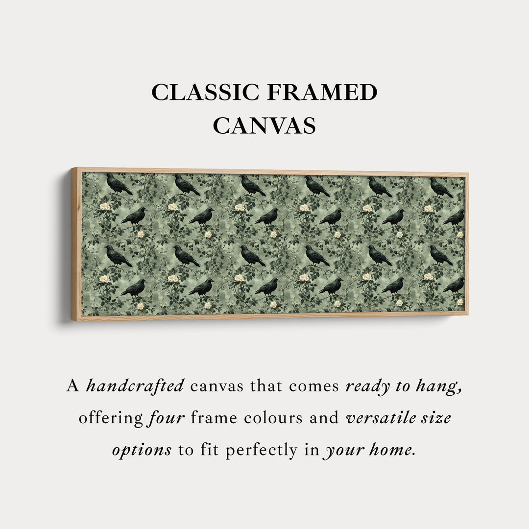 Long Narrow Wall Art Vintage Crow