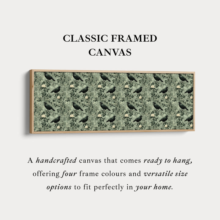 Long Narrow Wall Art Vintage Crow