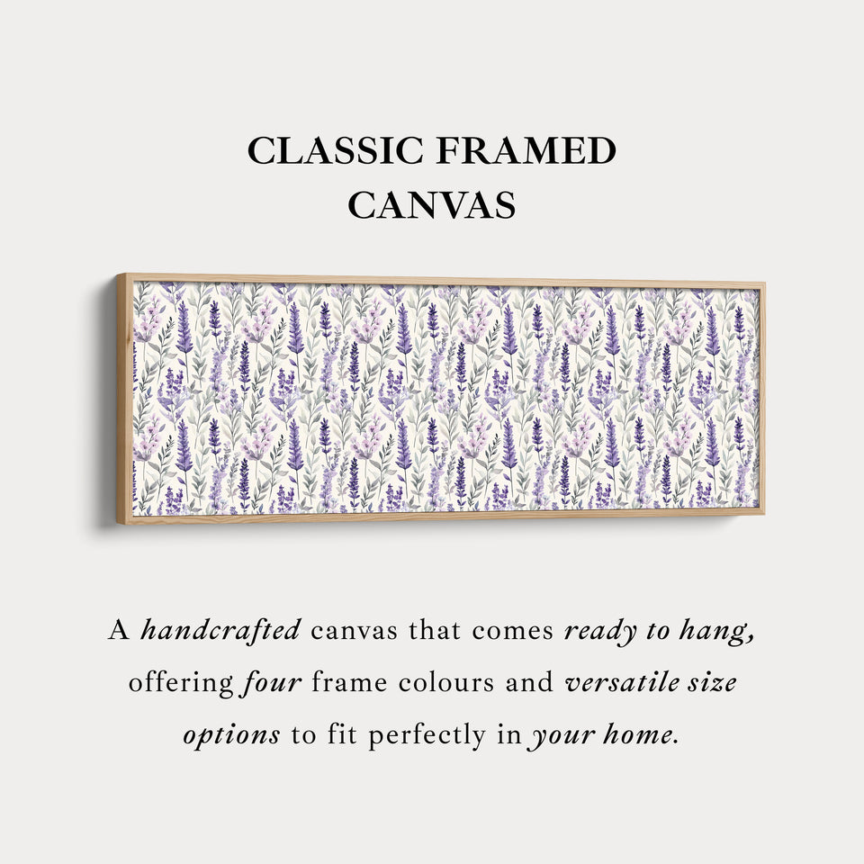 Panoramic Long Narrow Wall Art Lavender