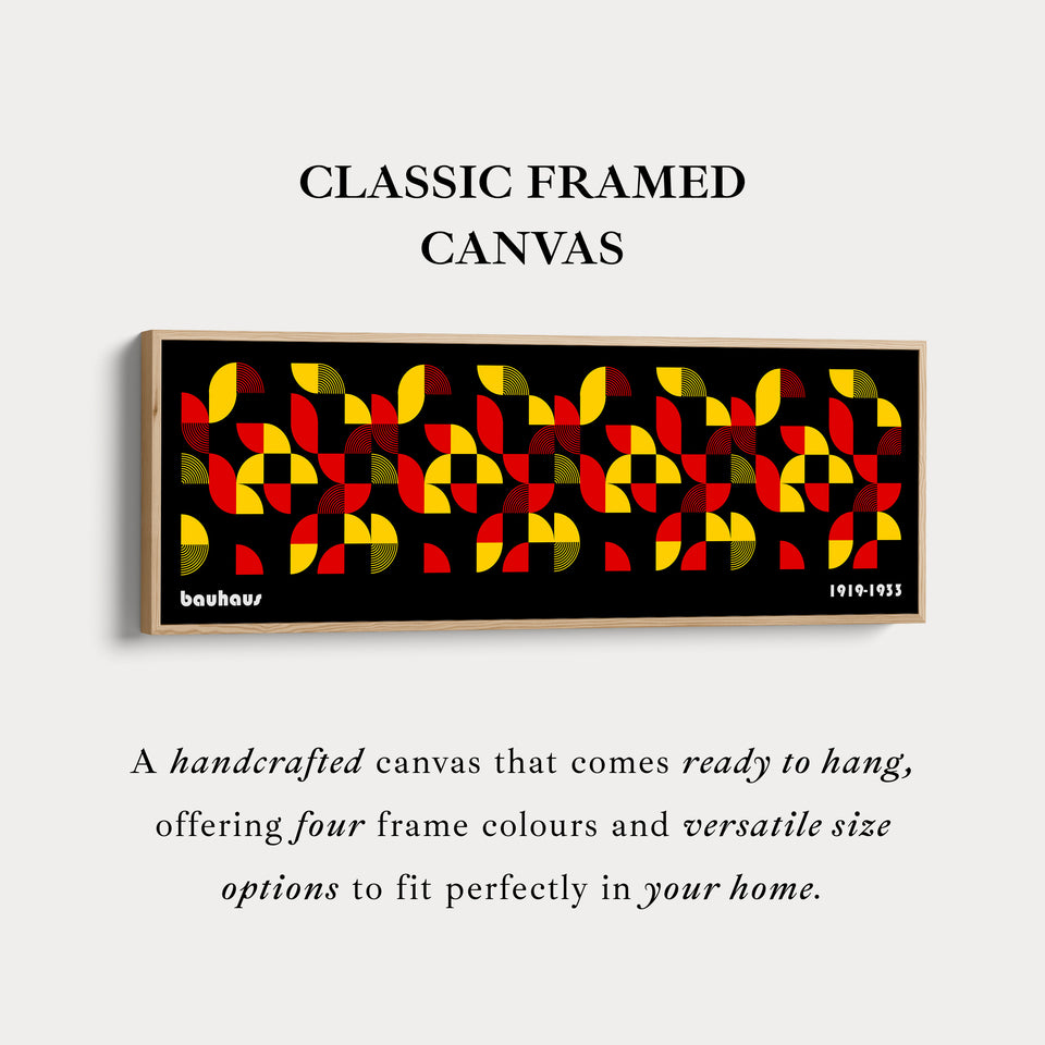 Narrow Above Bed Wall Decor Large Framed Bauhaus Modern