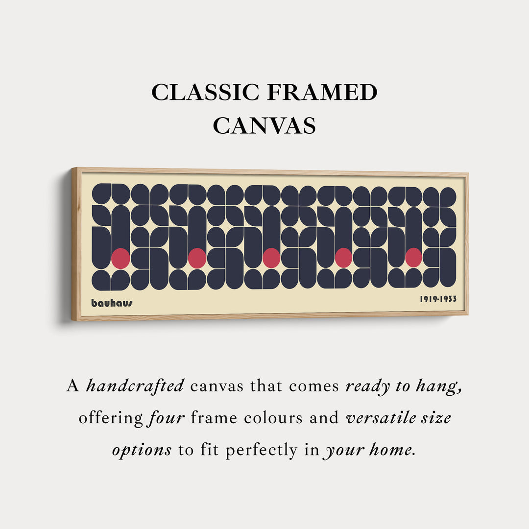 Lang ingelijste wanddecoratie voor logeerkamer modern Bauhaus