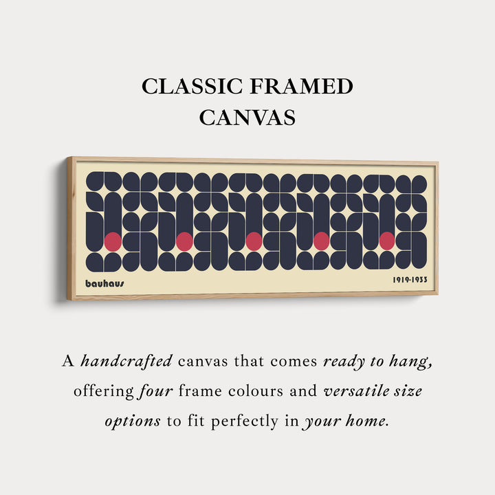 Lang ingelijste wanddecoratie voor logeerkamer modern Bauhaus